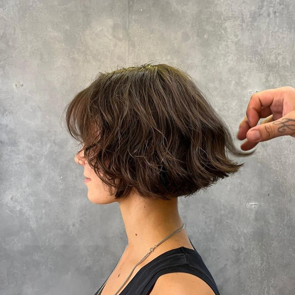 stylish french bob Wavy French Bob With Natural Movement