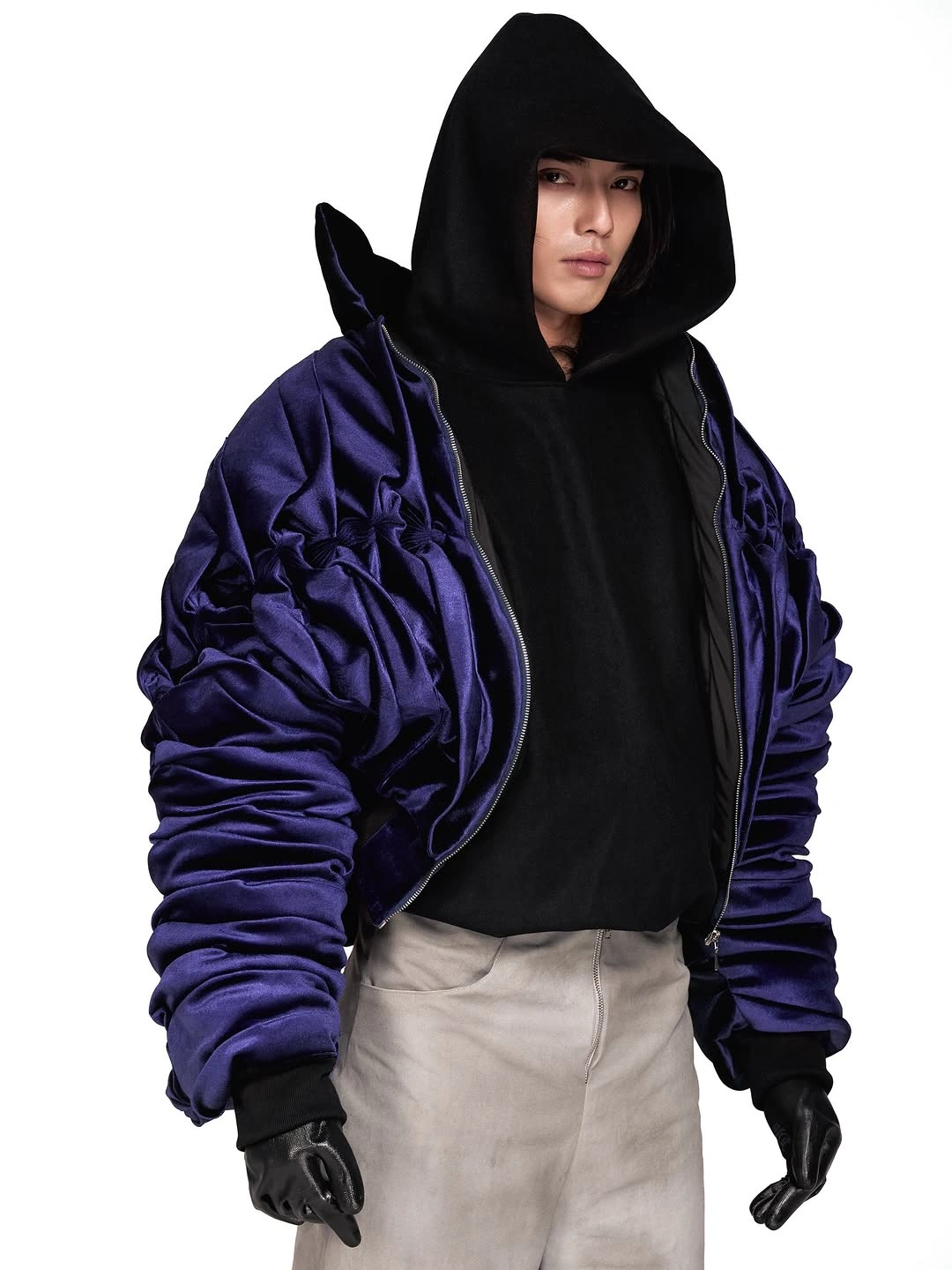 trendy down jackets 2027 Midnight Velvet Bomber