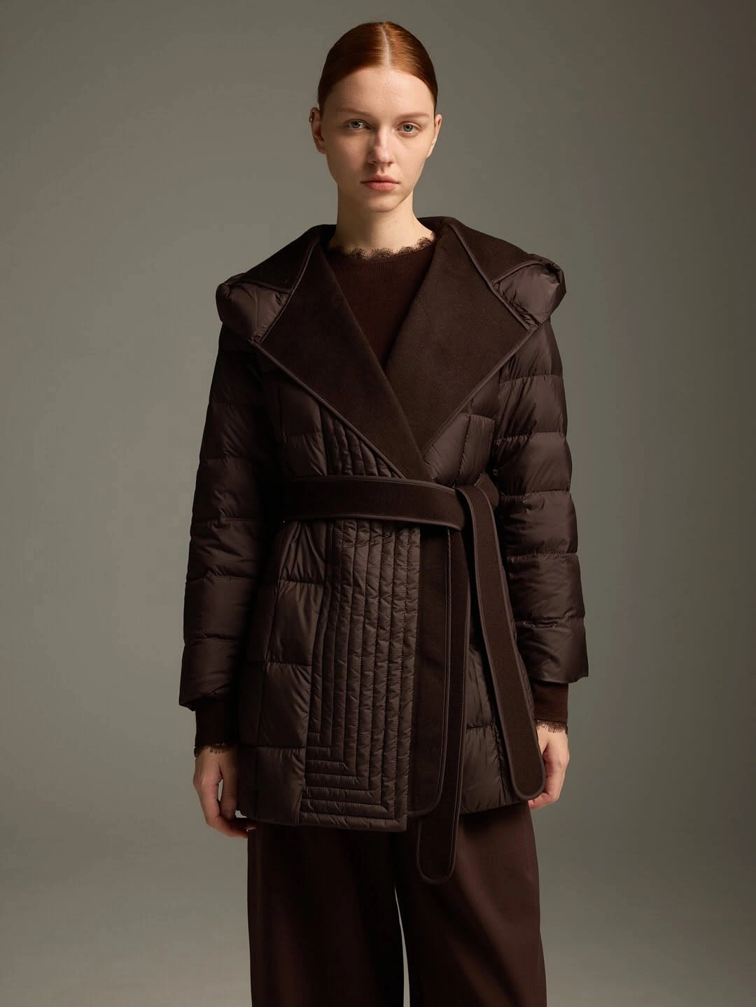 trendy down jackets 2027 Chocolate Quilting With a Tailored Waist