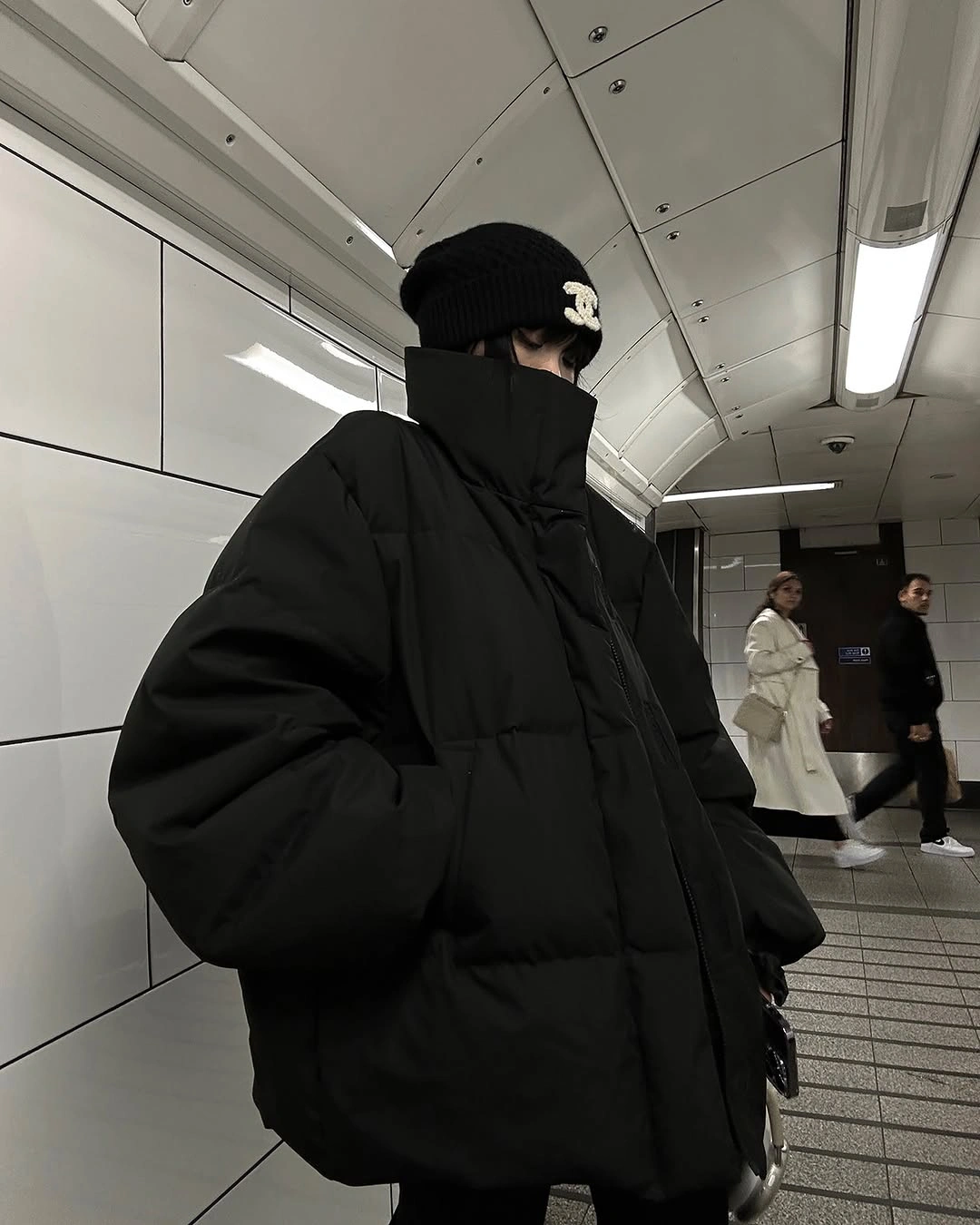 trendy down jackets 2027 The Black Cocoon Puffer