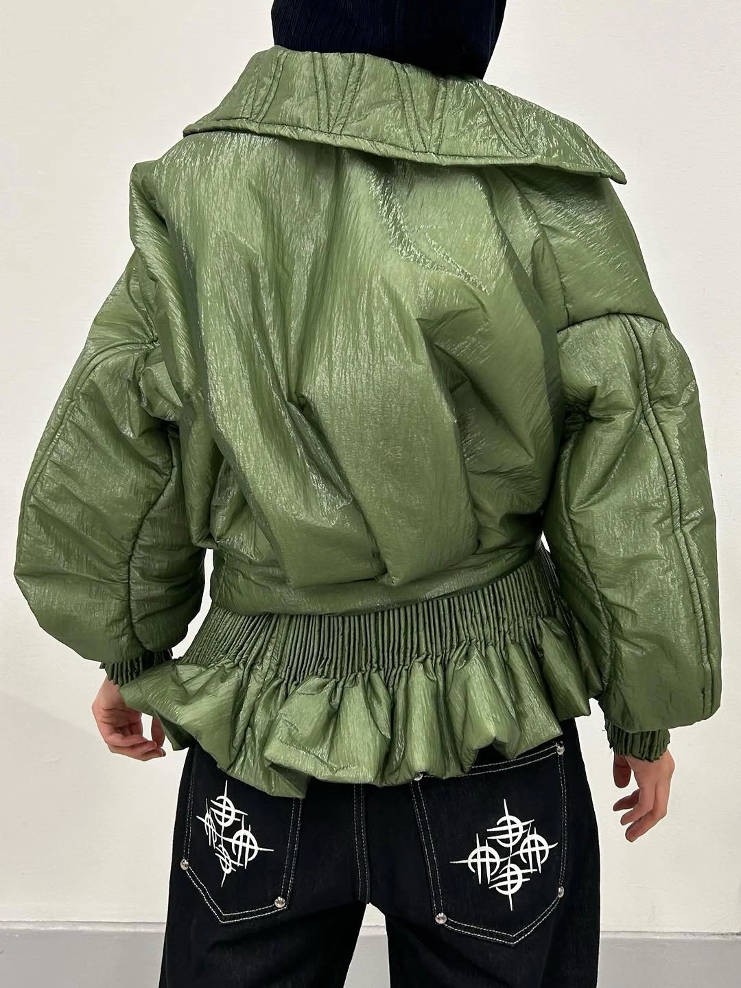 trendy down jackets 2027 Sage Green With Sculpted Volume