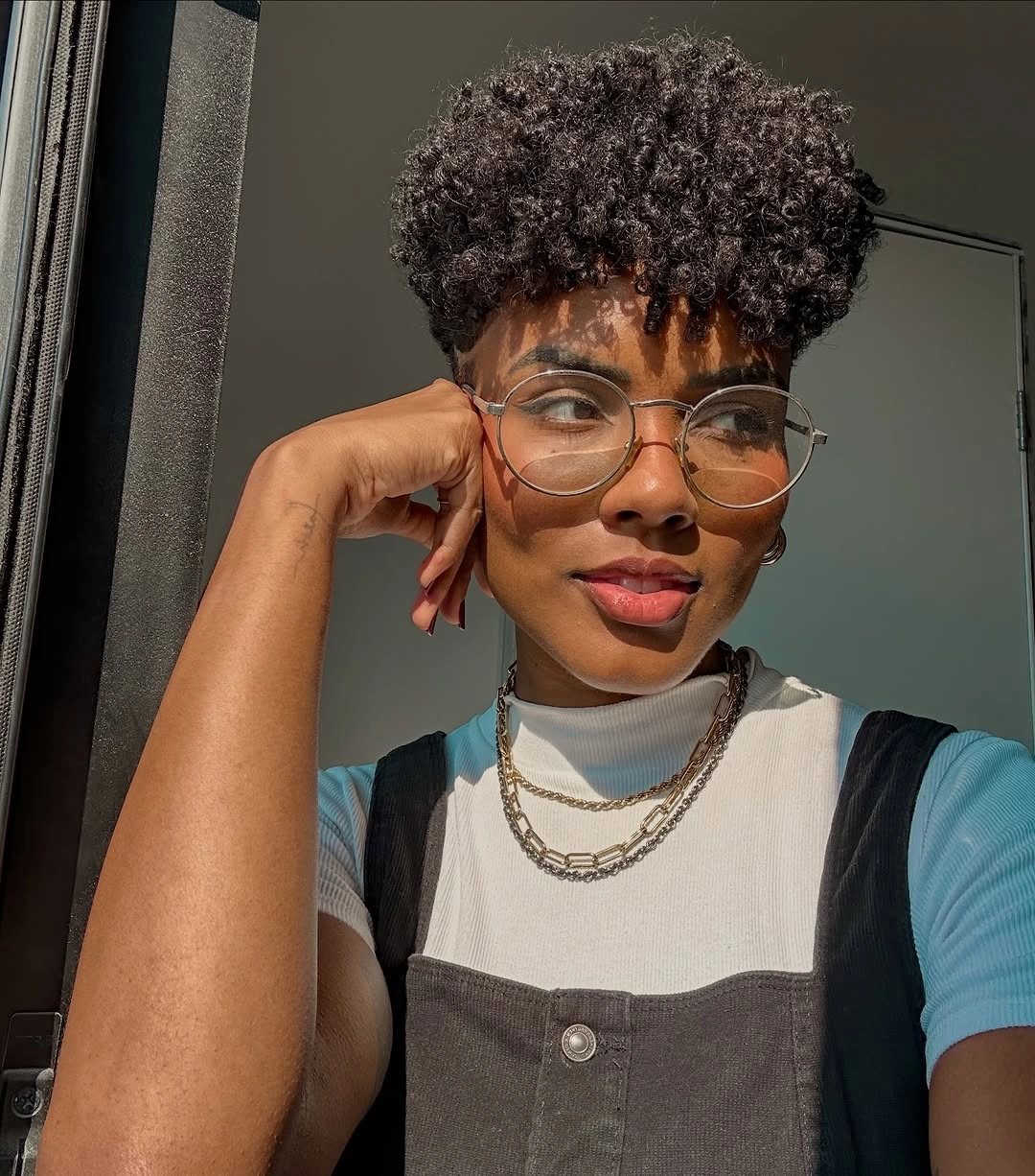 trendy haircuts for black women 2027 Full Curly Crop With A Soft Rounded Shape