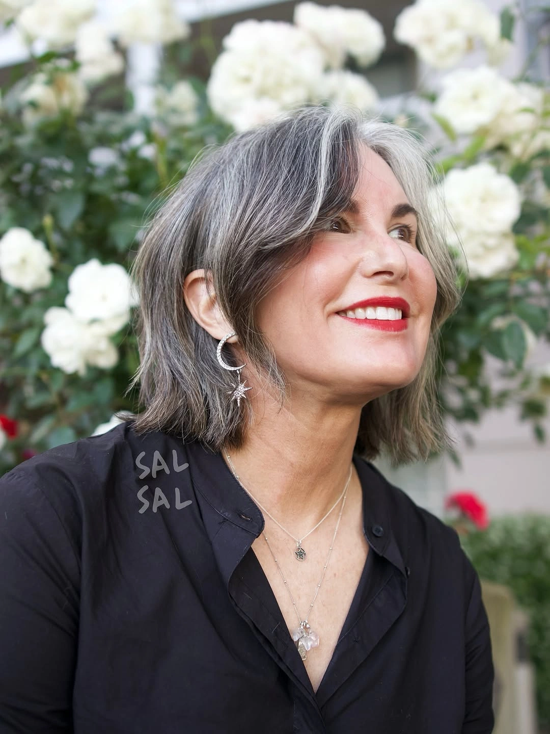 trendy haircuts for women over 40 2027 Relaxed Silver Mid Length Bob