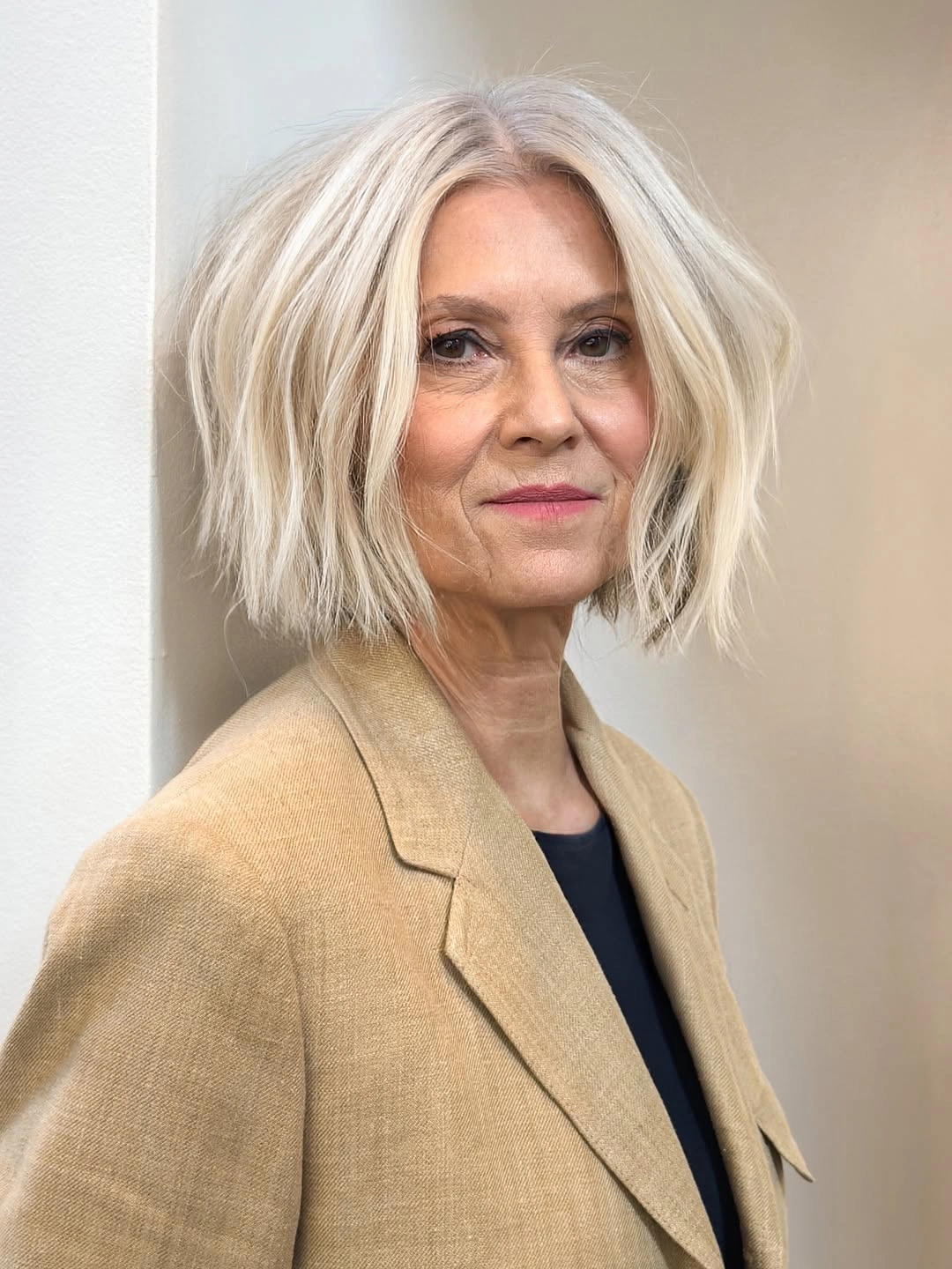 trendy haircuts for women over 50 2027 Airy Platinum Bob