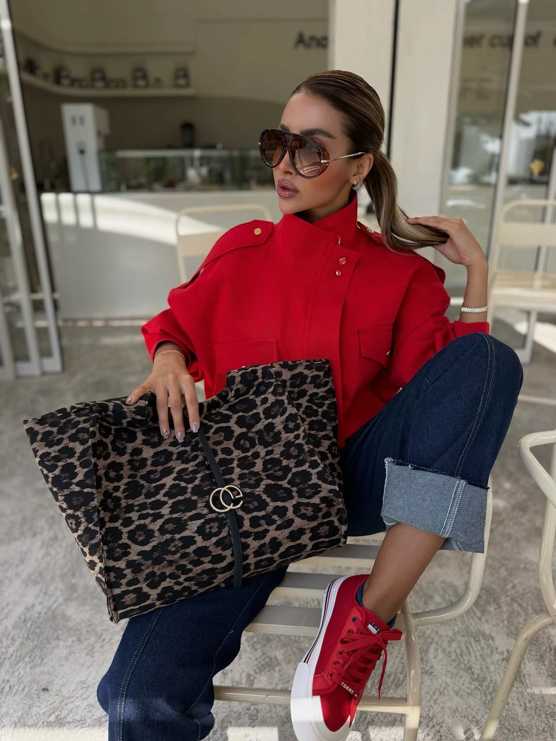 trendy outfits for women over 30 2027 red jacket denim outfit