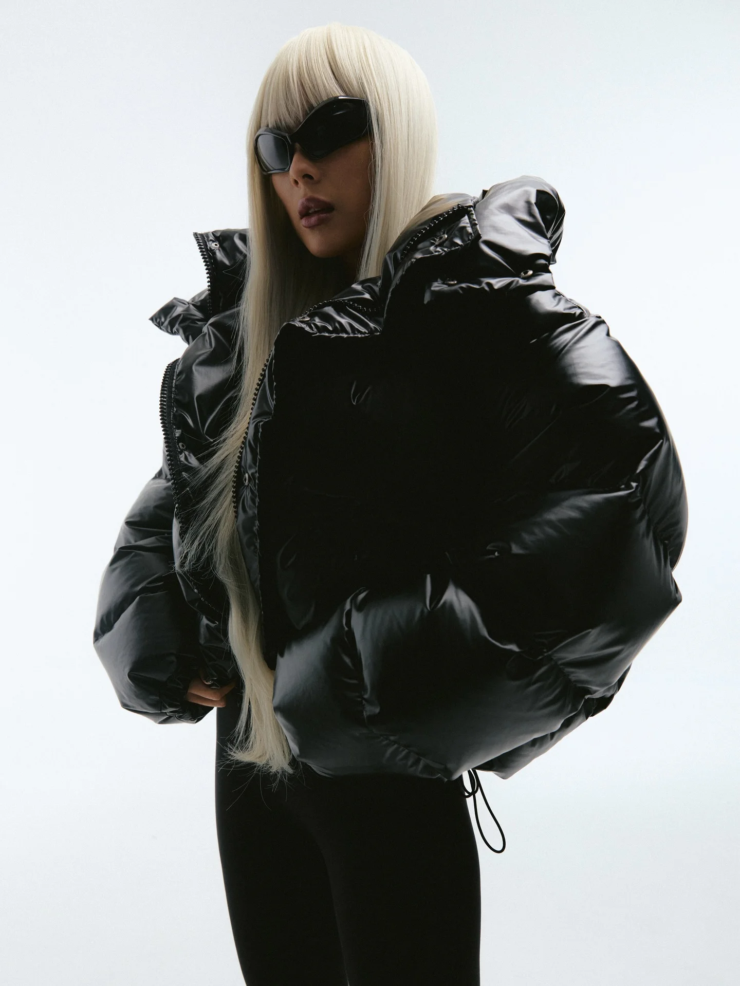 trendy puffer jackets 2027 Glossy Black Maximum Volume