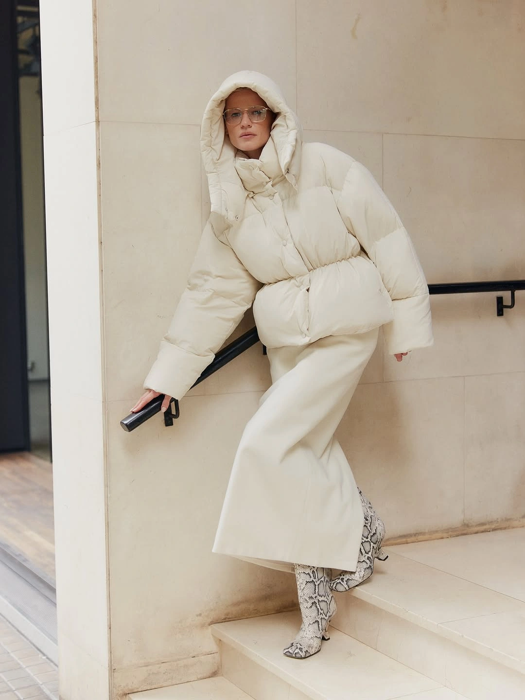 trendy puffer jackets 2027 Winter White With a Defined Waist