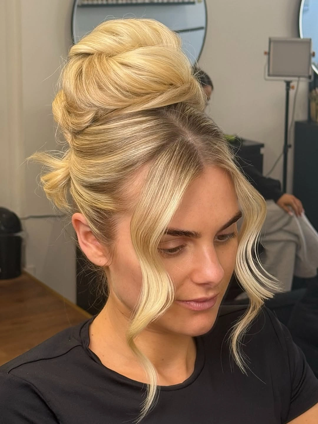 up hairstyles for women Blonde High Twist with Face Framing Waves