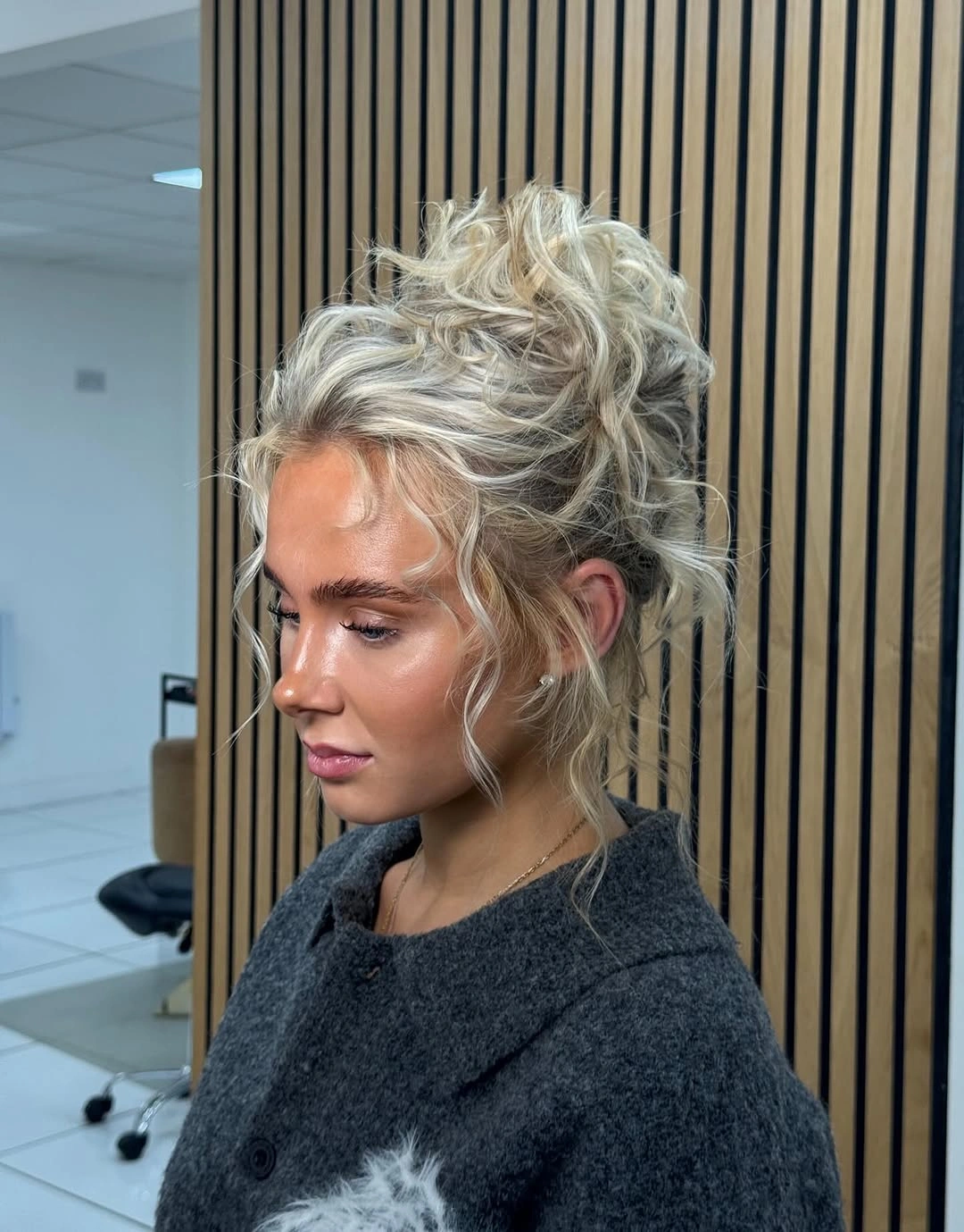 up hairstyles for women Soft Blonde Curly Updo