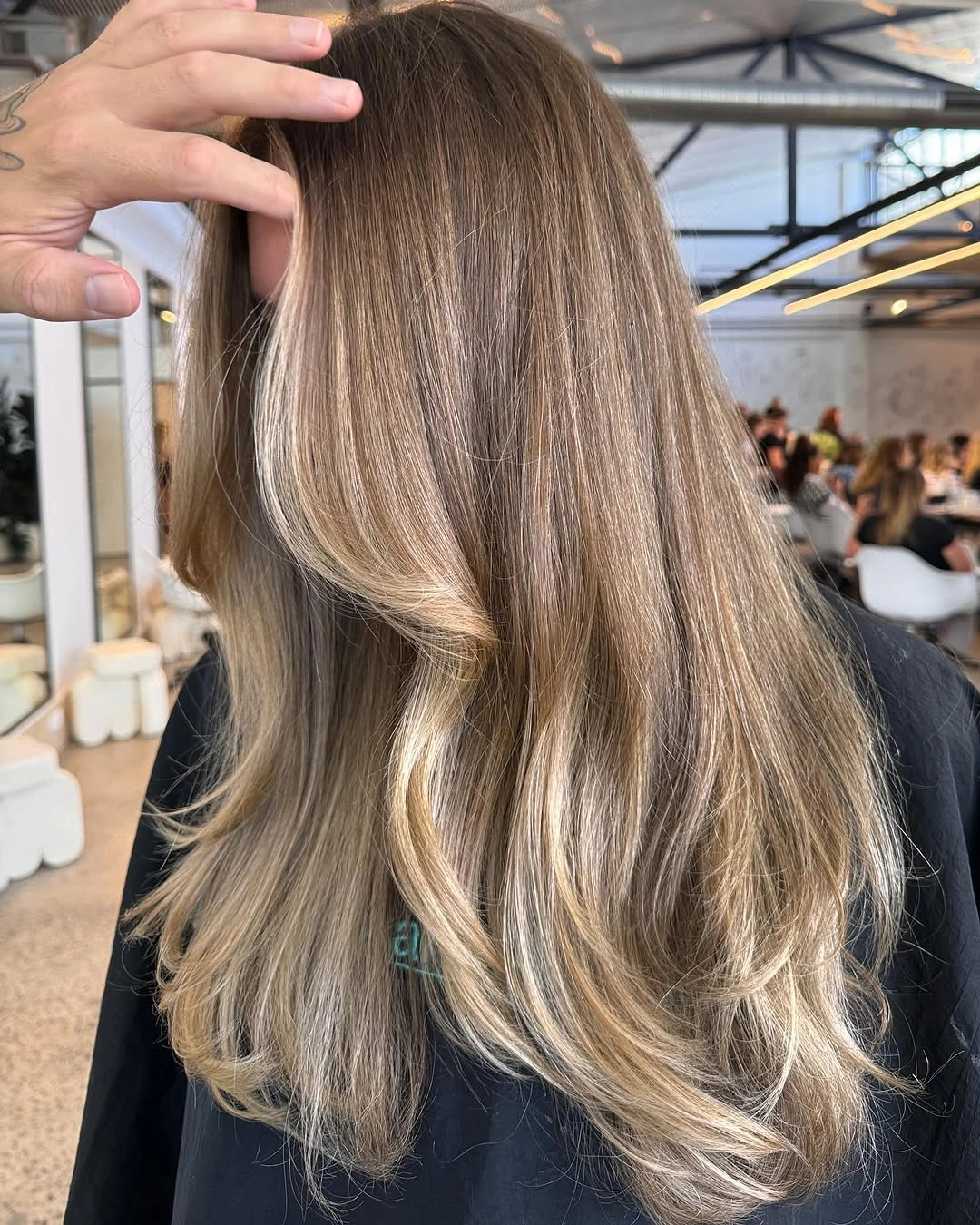 winter blonde hair color ideas Soft Taupe Blonde With Dimensional Balayage