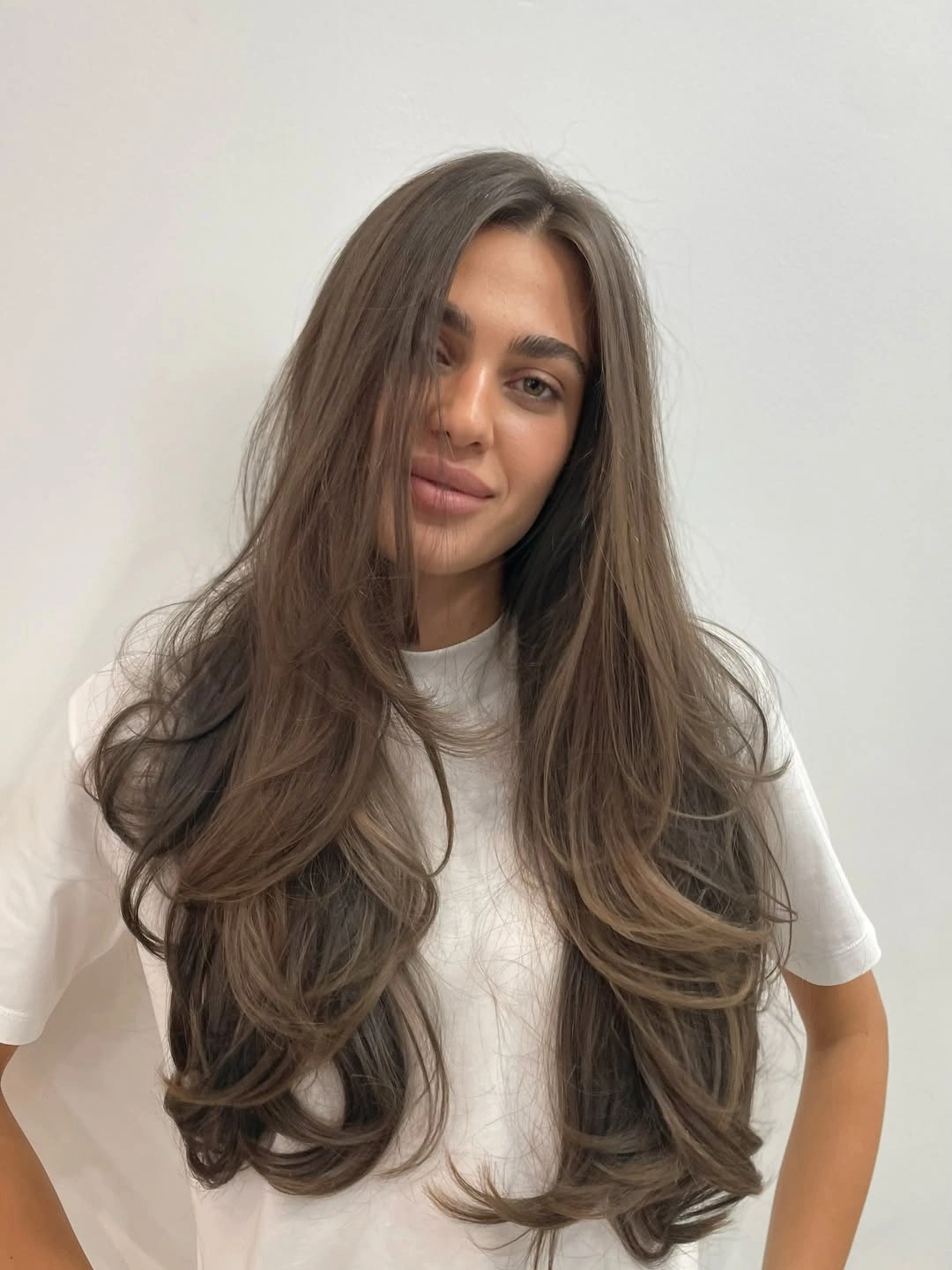 winter haircuts Extra Long Espresso Butterfly Layers