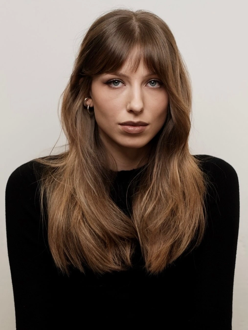winter haircuts Soft Long Layers With Wispy Bangs