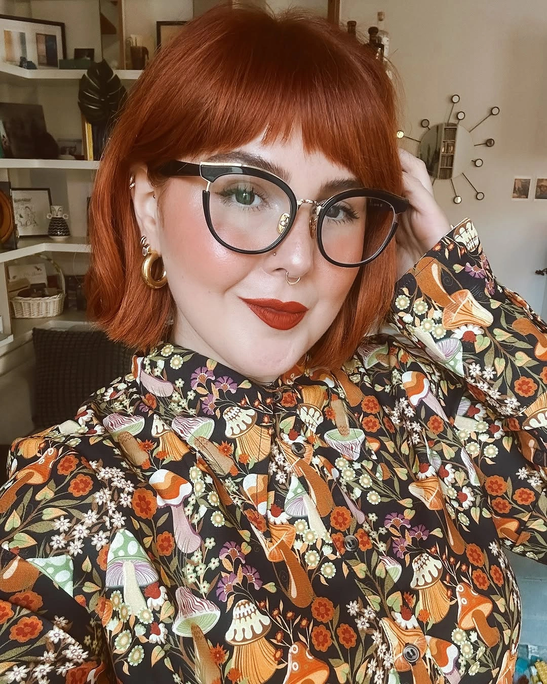 winter haircuts for plus size women Copper Bob With A Classic Full Fringe