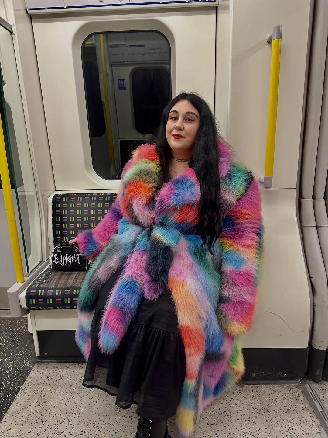 winter outfit for plus size women Colorful Faux Fur With Personality