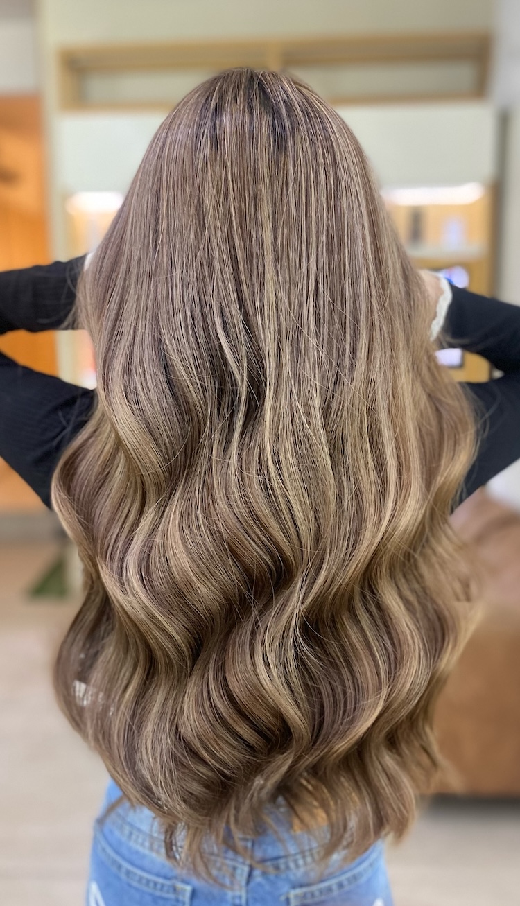 High Contrast Ash Brown Balayage — Ash Brown Hair