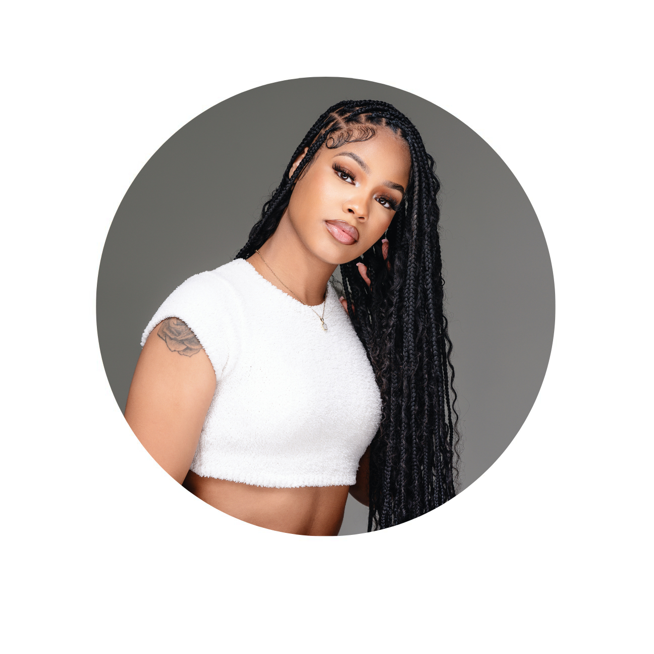 Dark Brown Braids With Caramel Highlights — Winter Knotless Braids