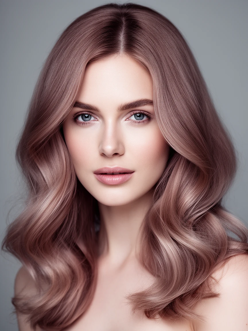 Rose Gold Blonde Visual Idea — Winter Hair Colors for Pale Skin