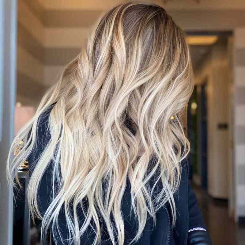 Mid-Back Dark Blonde Blend — Reverse Balayage