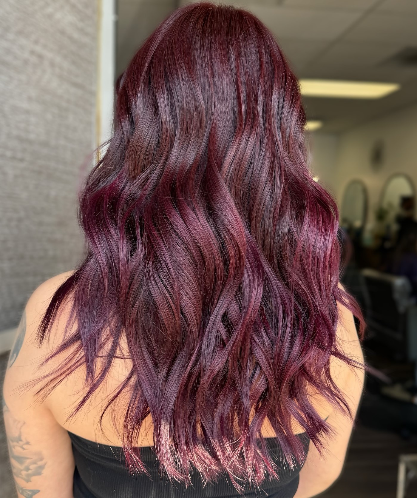 Lustrous Black Cherry with Burgundy — Cherry Cola Hair Color