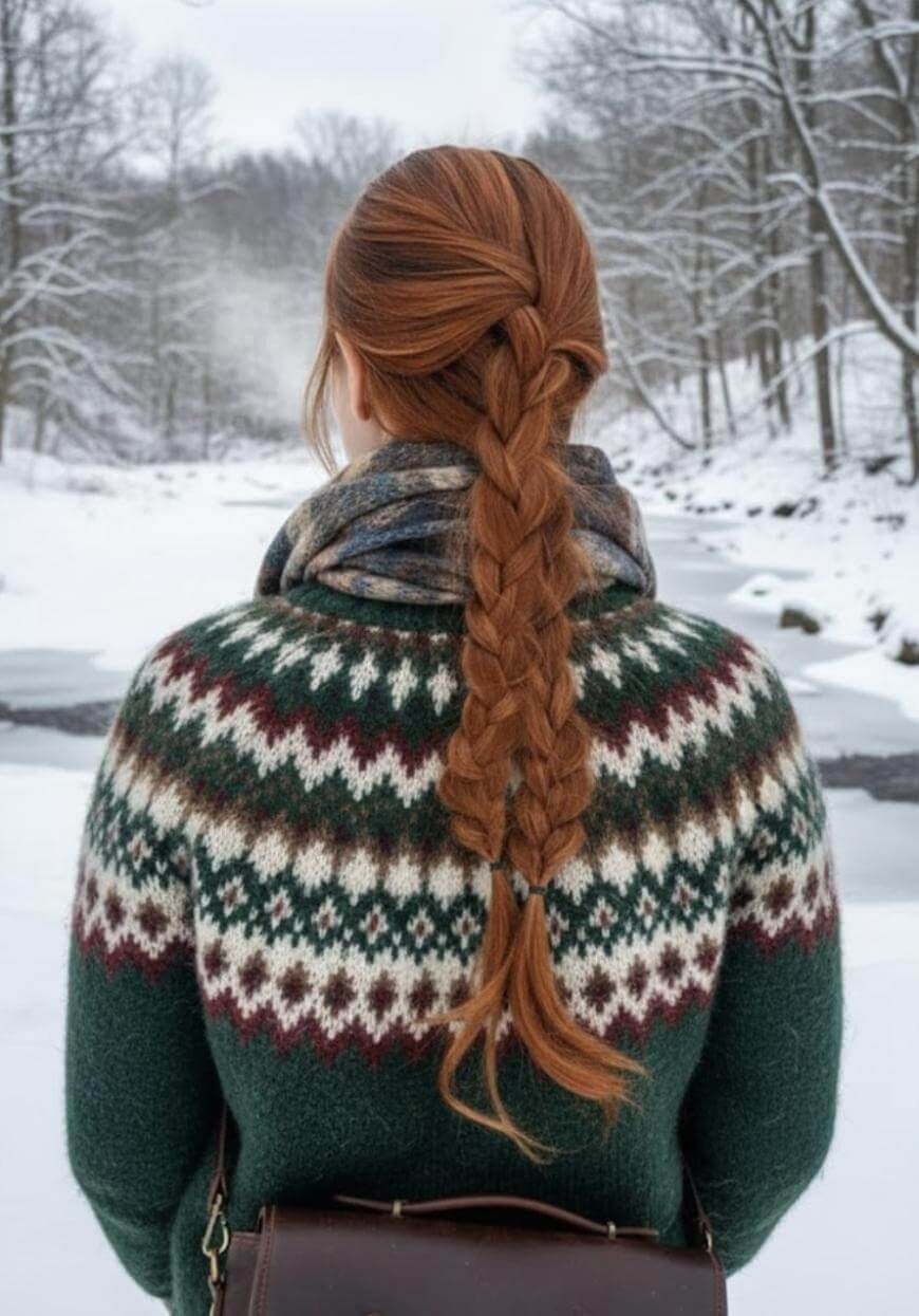 Red Visual Idea Red Visual Idea — Winter Braided Hairstyles
