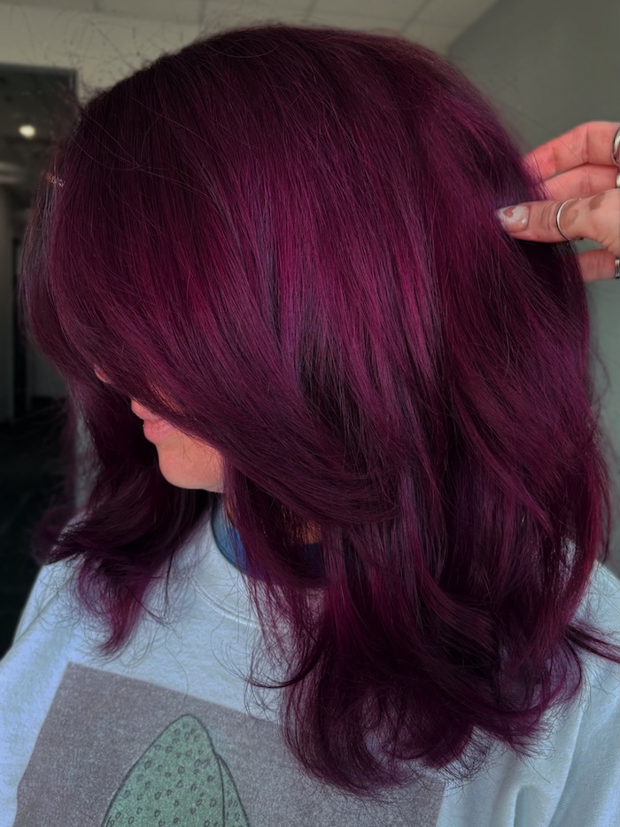 Lob Layers Visual Idea — Dark Winter Hair Colors