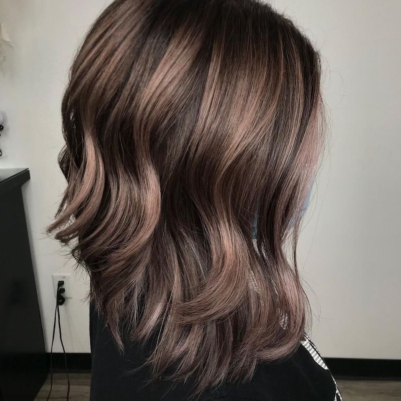 Collarbone Lob with Ash Blonde Collarbone Lob with Ash Blonde — Mushroom Brown Hair