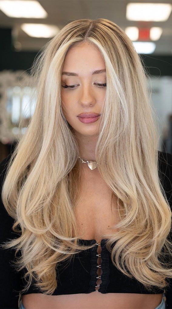 Platinum Blonde With Root Shadow Visual Idea — Winter Haircuts for Women Over 40