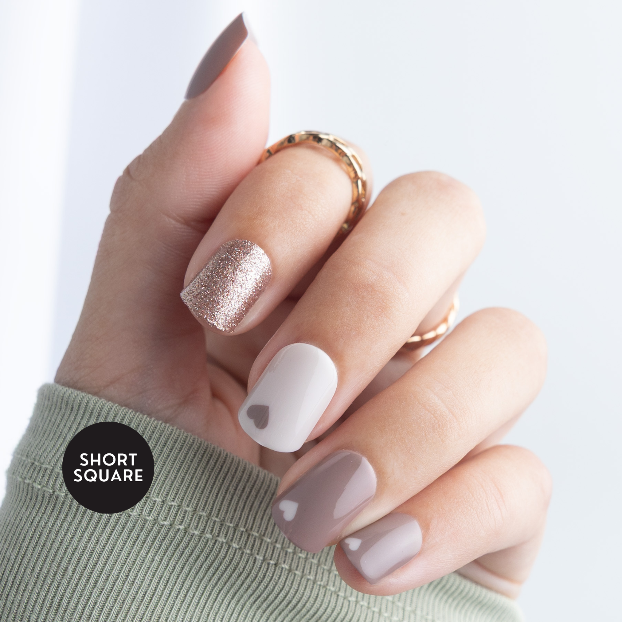 Pale Pink French with Evil Eye Pale Pink French with Evil Eye — Short Winter Square Nails