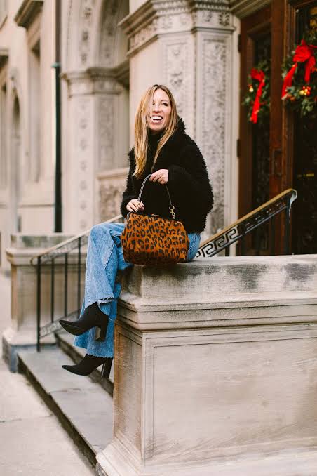 Casual Day Out: Textured Jacket with Wide-Leg Jeans and Leopard Bag Casual Day Out: Textured Jacket with Wide-Leg Jeans and Leopard Bag — December Outfits