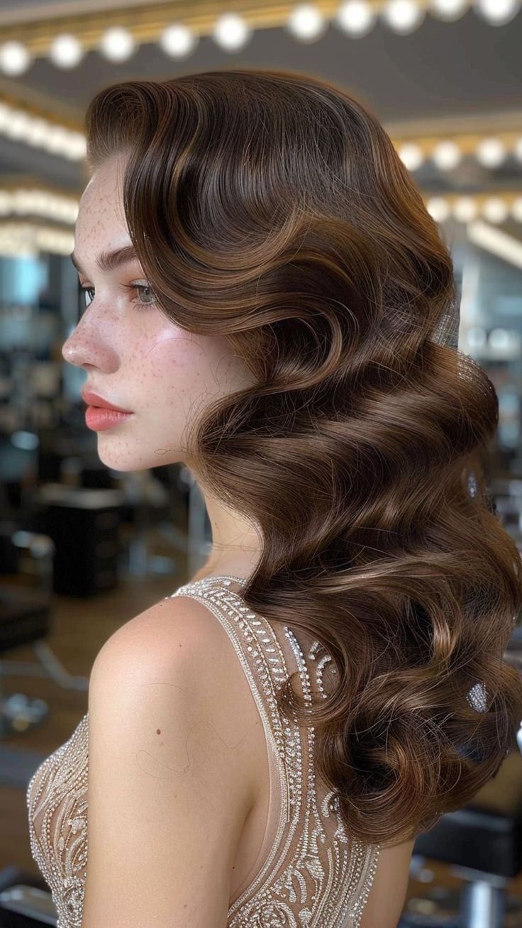 Dark Brown With Subtle Auburn Undertones Visual Idea — Winter Party Hairstyles