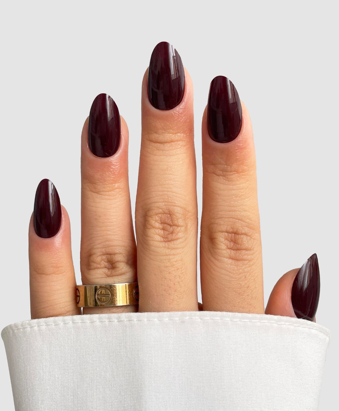 Deep Dark Red High Gloss — Dark Winter Nails