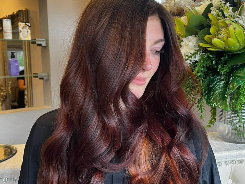 Mid-Back Rich Auburn With Warm Brown Undertones — Winter Hair Colors for Olive Skin