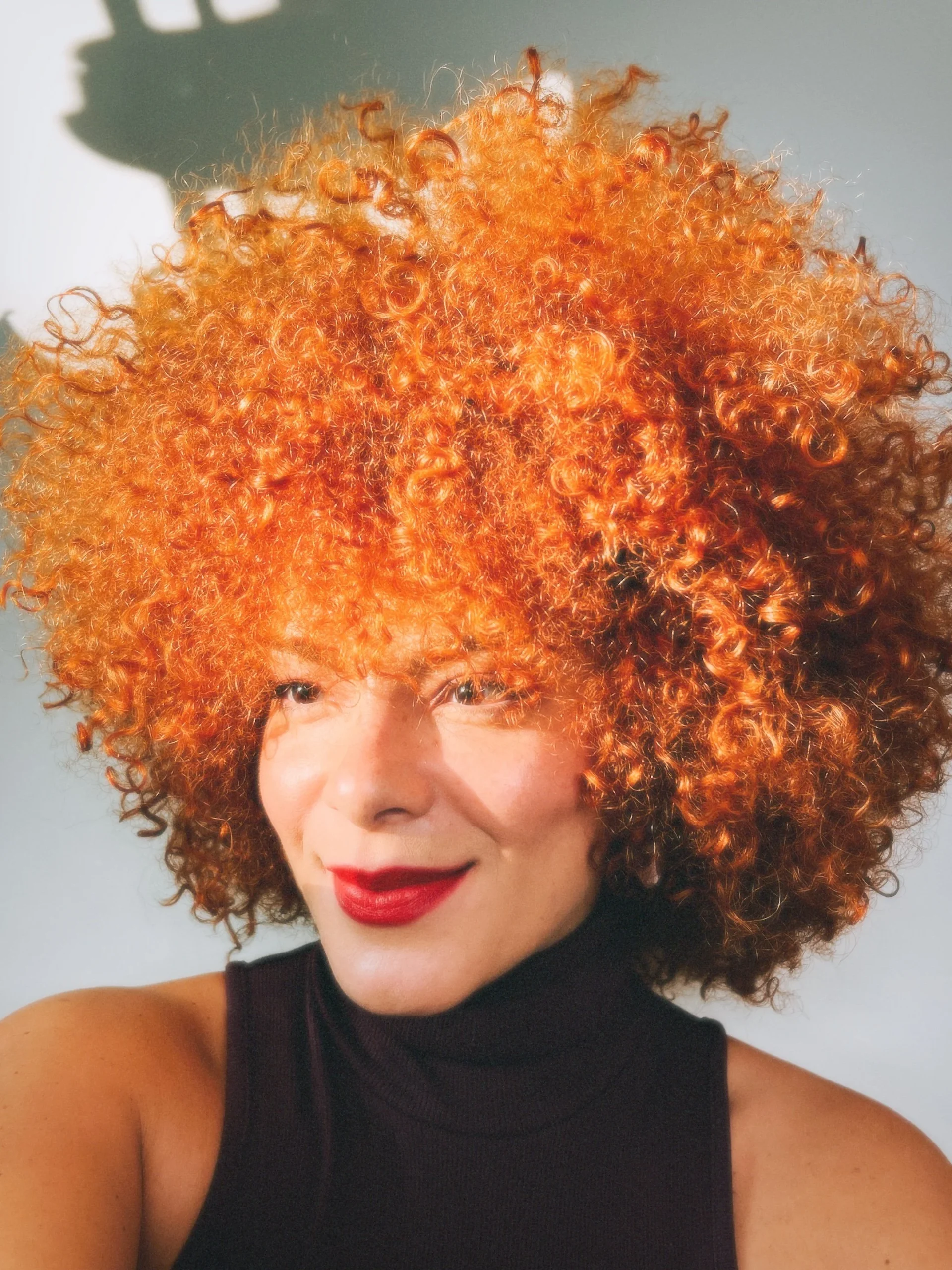 Bright Ginger Layered Curly Hair Bright Ginger Layered Curly Hair — Winter Hair Colors for Curly Hair