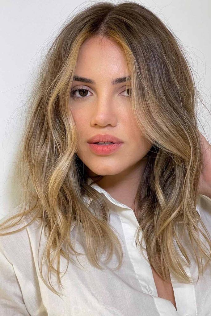 Shoulder Length Lob With Balayage Shoulder Length Lob With Balayage — Winter Hairstyles for Thin Hair
