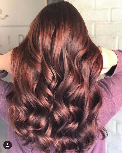 Warm Reddish-Brown with Copper Shimmer — Cherry Cola Hair Color