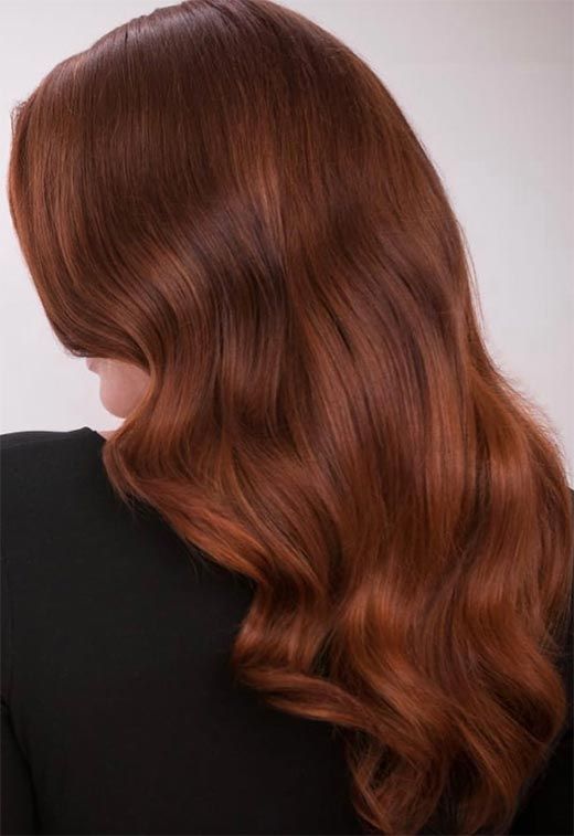 Warm Auburn with Copper Balayage Ends — Winter Auburn Hair Color