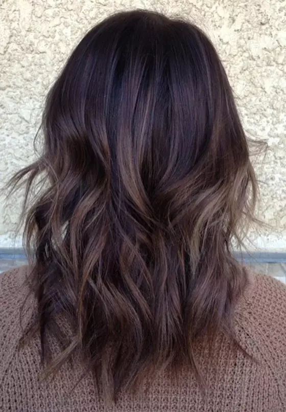 Back View Visual Idea Back View Visual Idea — Dark Chocolate Brown Hair