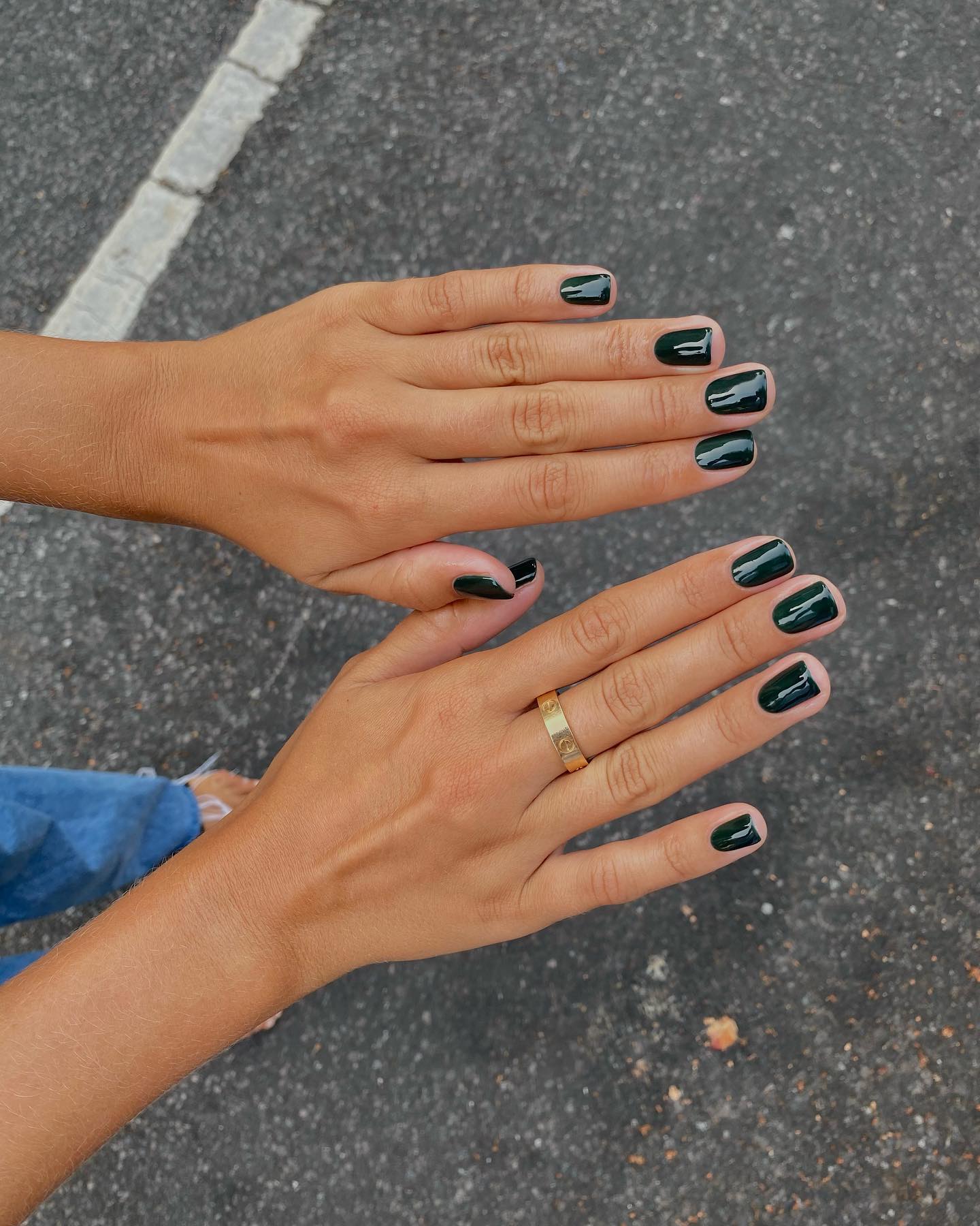 Deep Forest Green Glossy Deep Forest Green Glossy — Winter Nail Colors for Women Over 60