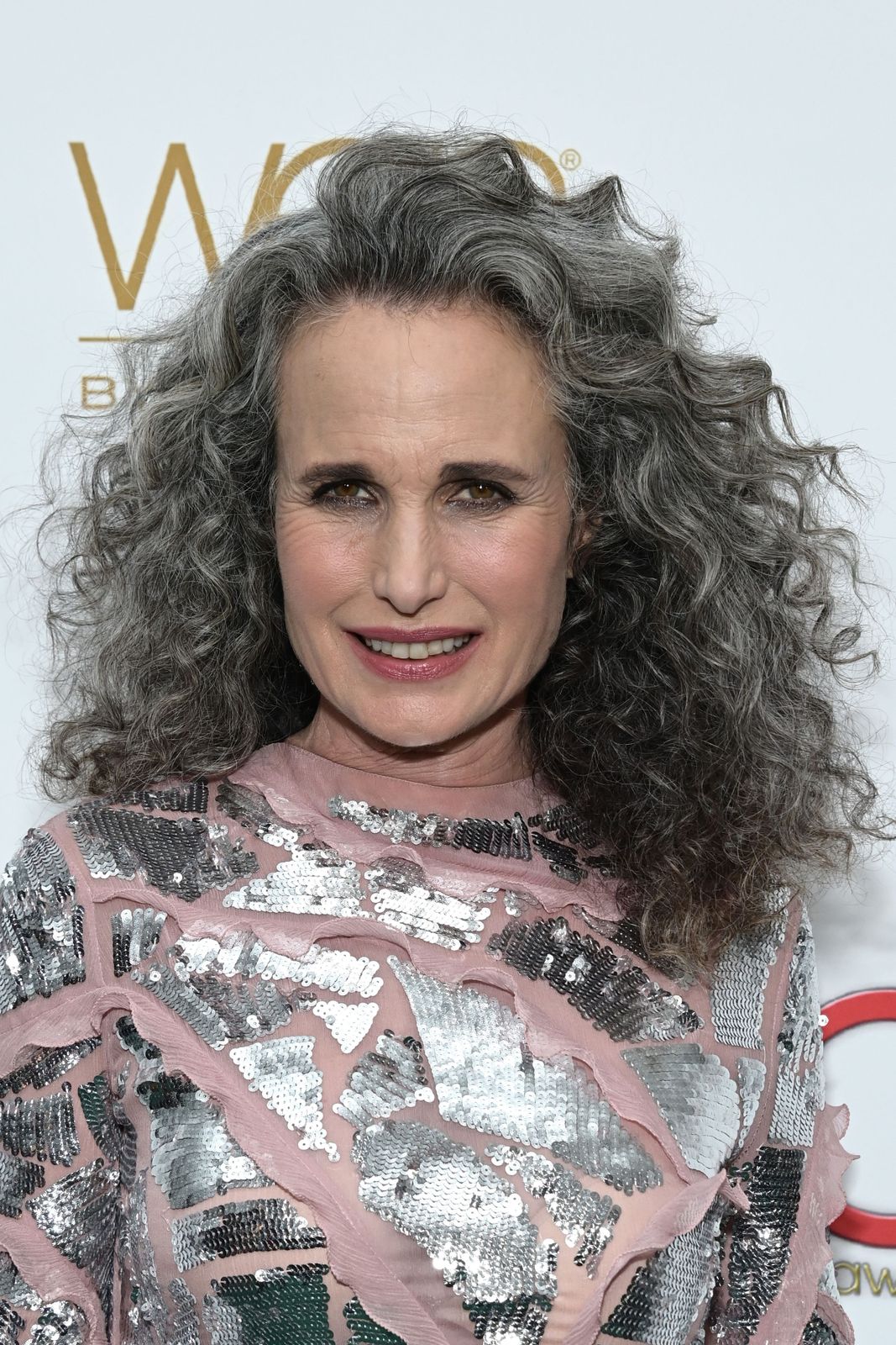Long Grey Curly Hair With Layers — Winter Hairstyles for Women Over 60