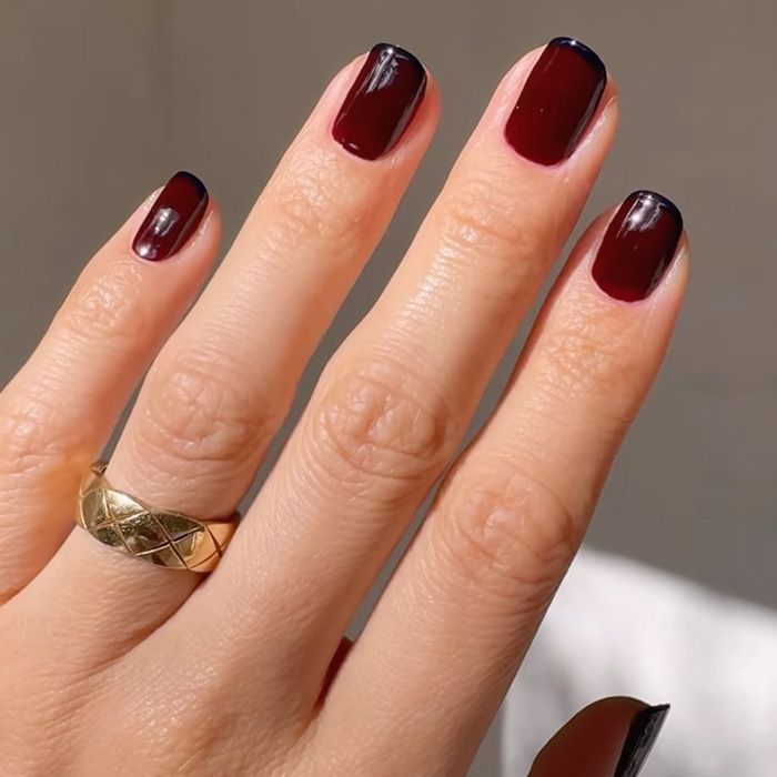 High Gloss Visual Idea — Winter Nail Colors for Pale Skin