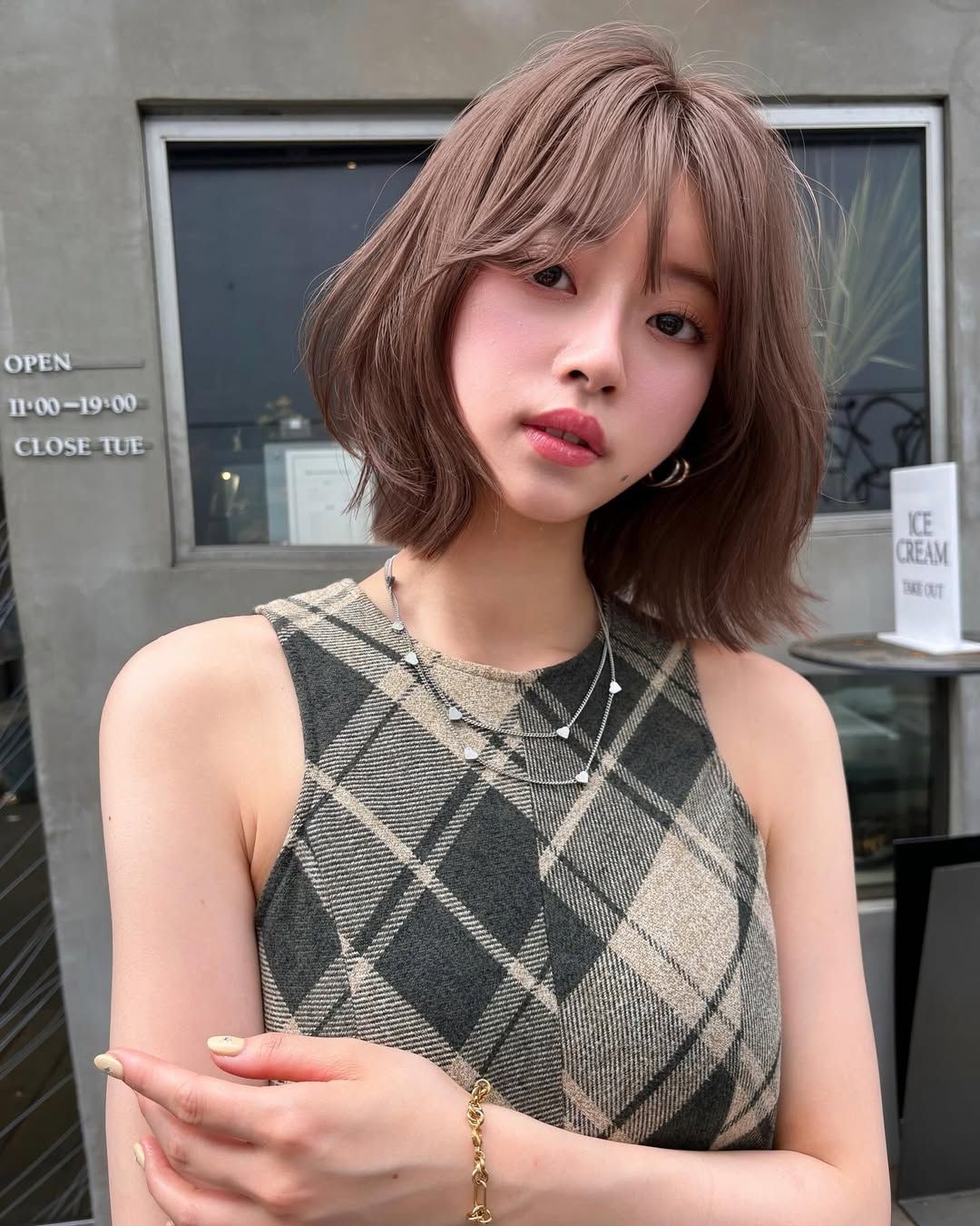 Wavy Ash Brown Bob — Winter Hair Colors for Short Hair