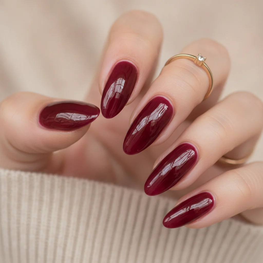 Translucent Jelly Almonds Translucent Jelly Almonds — Black Cherry Nails
