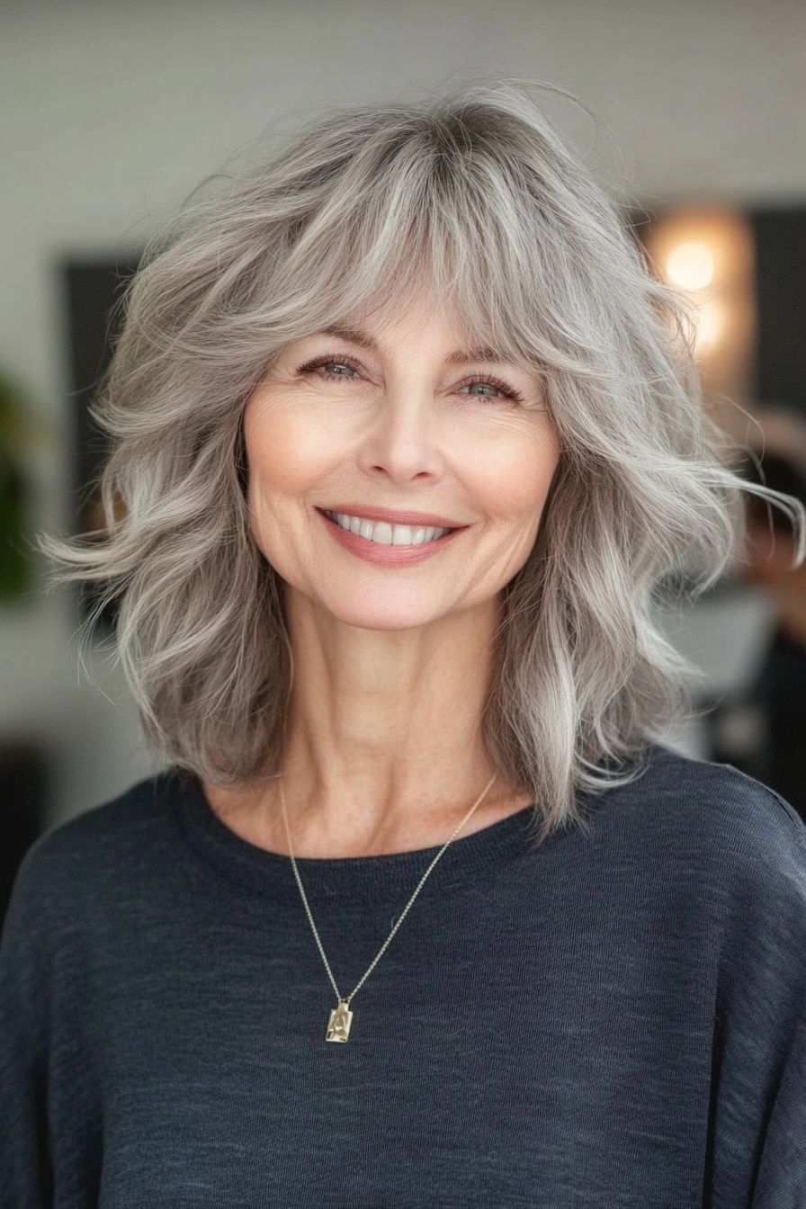 Shoulder Visual Idea Shoulder Visual Idea — Winter Hairstyles for Women Over 70