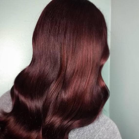 Dark Mahogany With Vintage Waves Dark Mahogany With Vintage Waves — Mahogany Hair Color