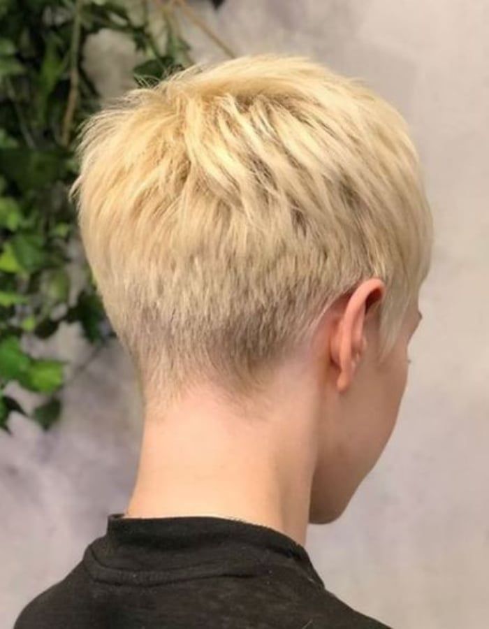 Ash Blonde Pixie With Choppy Layers Ash Blonde Pixie With Choppy Layers — Winter Hairstyles for Short Hair