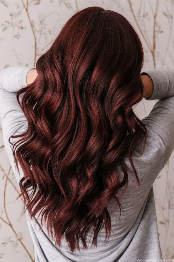 Deep Burgundy Red Hue — Low Maintenance Winter Hair Colors