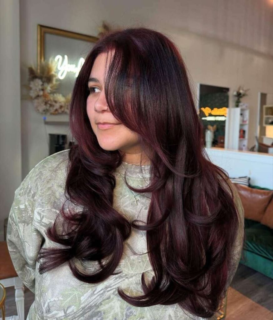 Dark Plum With Burgundy Undertones — Dark Winter Hair Colors
