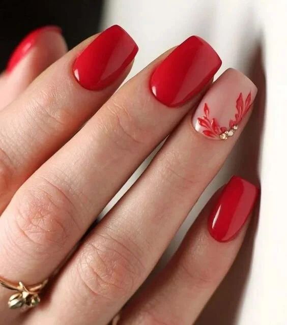 Winter Visual Idea Winter Visual Idea — Winter Red Nails
