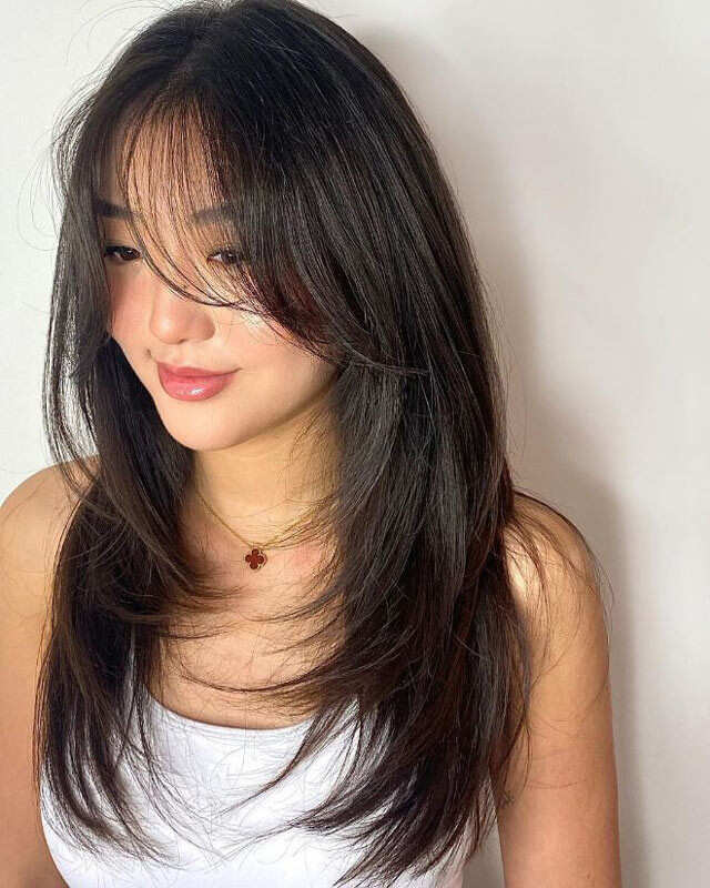 Dark Brown Straight Layers With Volume — Winter Layered Haircuts