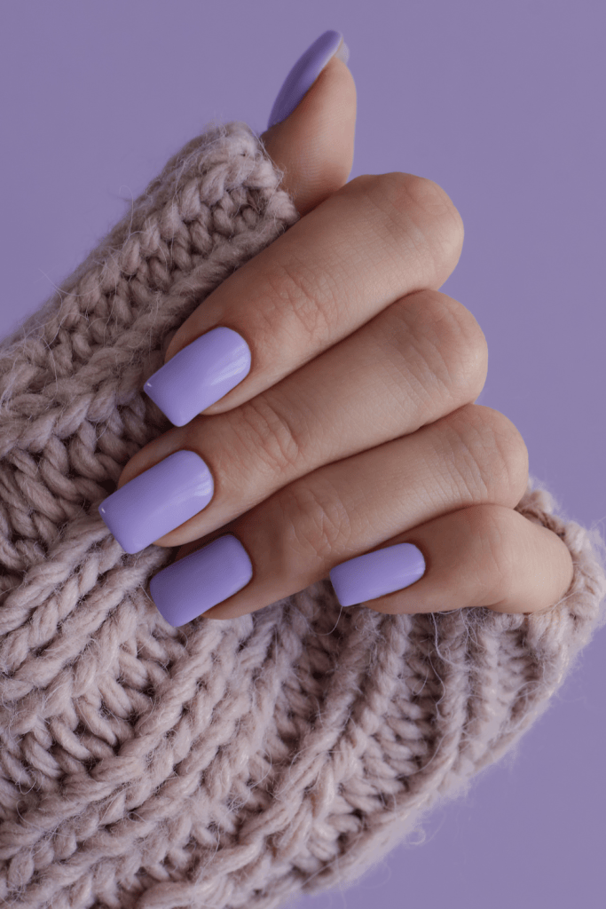 Medium Square Soft Pastel Purple Matte Medium Square Soft Pastel Purple Matte — Winter Purple Nails